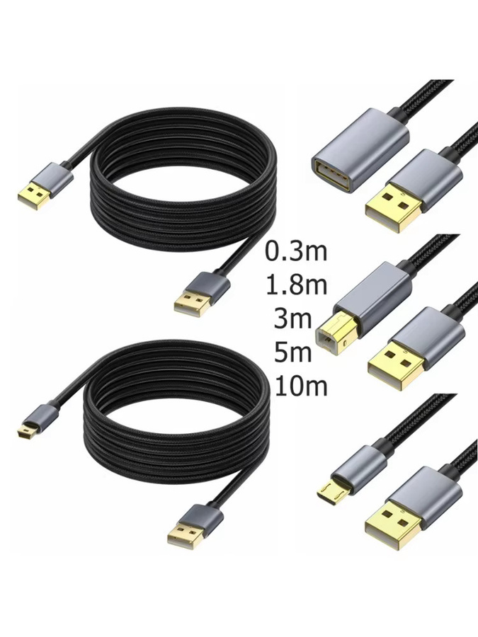 BSN USB 2.0 Daten- und Ladekabel mit USB-A auf Micro-USB Stecker, Farbe: Schwarz - Bild 5