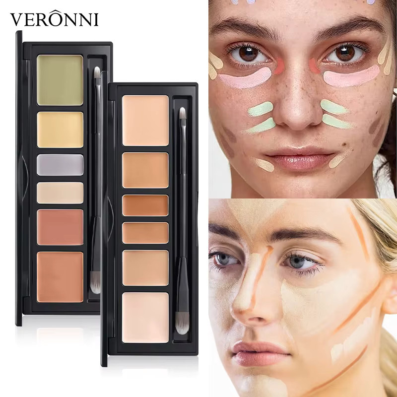 VERONNI Concealer Palette, 6 Farben, vollständige Abdeckung - Bild 2