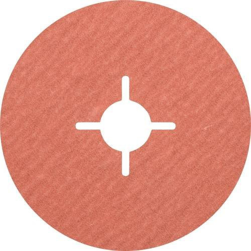 PFERD A-COOL Korund Fiberscheibe für kühlen Schliff auf Edelstahl, Durchmesser: 115 mm, Körnung: 80, Farbe: Rot, 25 Stück - Bild 1