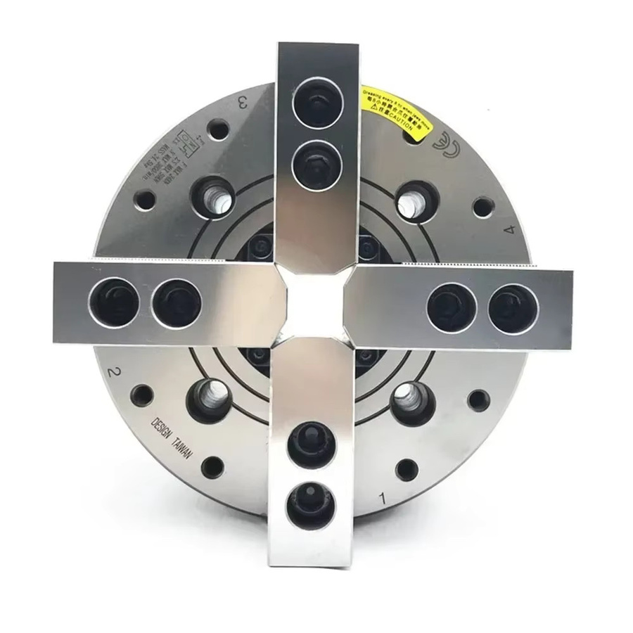 YUN DUAN Hydraulisches Spannfutter 8 Zoll mit Durchgangsloch für Hochgeschwindigkeits-CNC-Drehmaschinen, Farbe: Silber - Bild 3