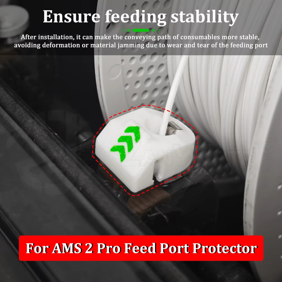 Bambu Lab AMS 2 Pro Einlassring-Schutz in Weiß für X2D P2S H2S H2D zur Vermeidung von Filament-Verhaken und Spannungsschwankungen - Bild 5