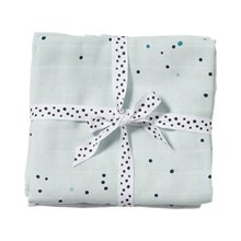 Done by Deer Wickeltuch 2er-Pack Dreamy Dots in Blau mit OEKO-TEX Standard 100 - Bild 1