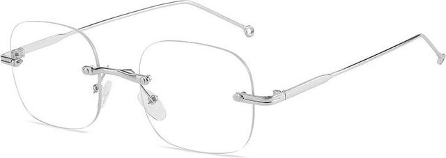 Binchi Outdoor Equipment Randlose Korrektionsbrille, Square, Metal, Unisex, White - Bild 1