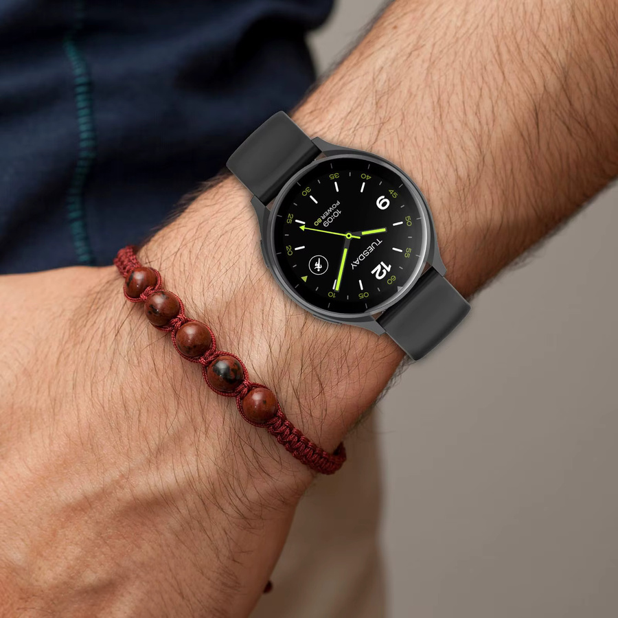 Hiyii Smartwatch-Armband Silikon, Schwarz, Unisex, 22mm - Bild 4