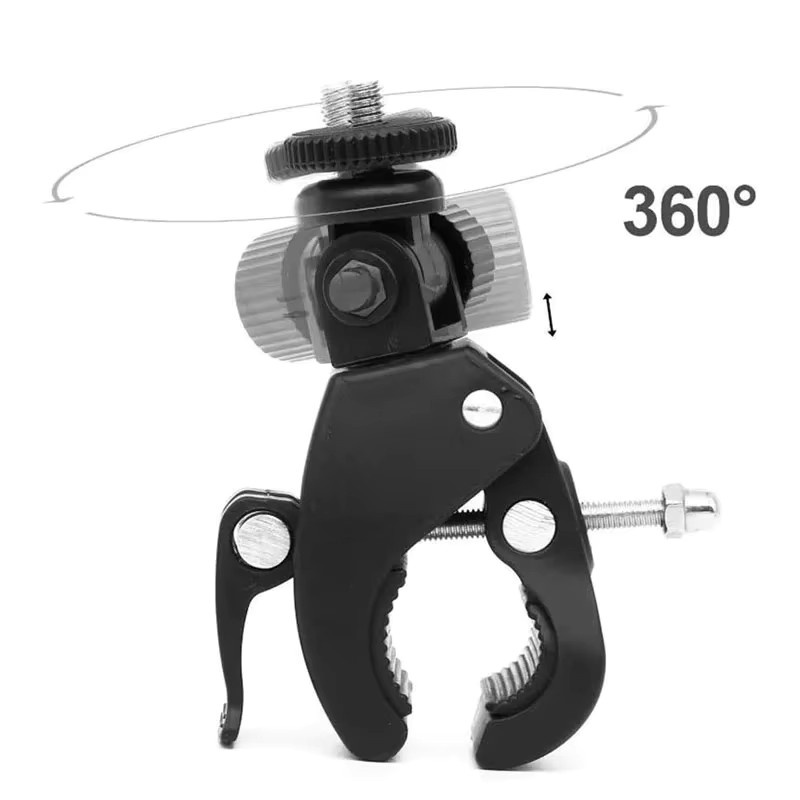 Fahrradlenkerhalterung in Schwarz für GoPro Hero 13 12 11 10 9, SJCAM, AKASO, Insta360 X5 und DJI Osmo Action Kameras - Bild 3