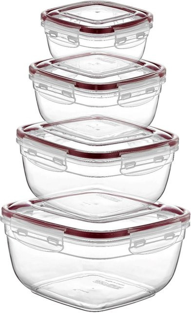 Michelino Frischhaltedosenset rot mit Glas und Snap-Lid Deckel - Bild 1