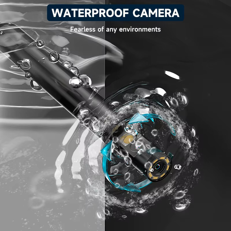ILIHOME Auto Inspektion Endoskop Kamera mit 7 Zoll IPS-Bildschirm, 360 Grad Auto Rotate, Dual Triple Lens und LEDs, wasserdicht, inklusive TF Karte - Bild 5