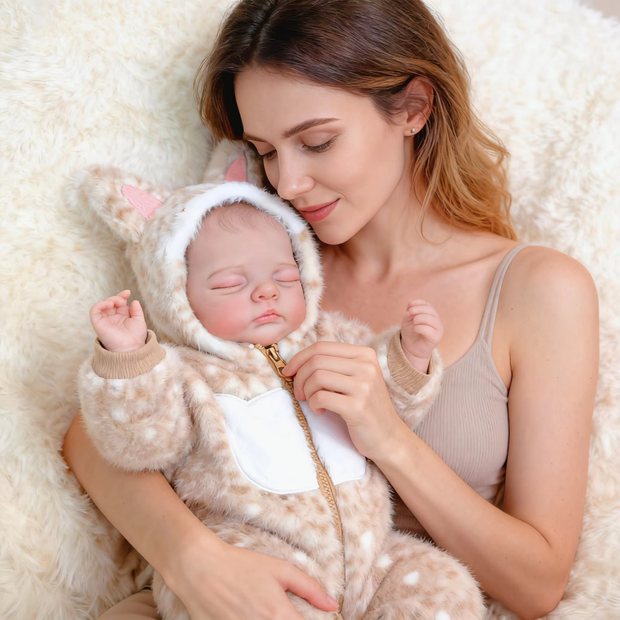 NPK Babypuppe Irys, 18 Zoll, handgefertigt, Sammlerstück, Kunstpuppe - Bild 4