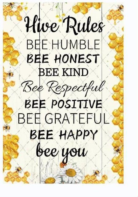 Cusde Hive Rules Metallblechschild Bee Humble Retro Wanddeko B/H: 20 x 14 cm - Bild 1