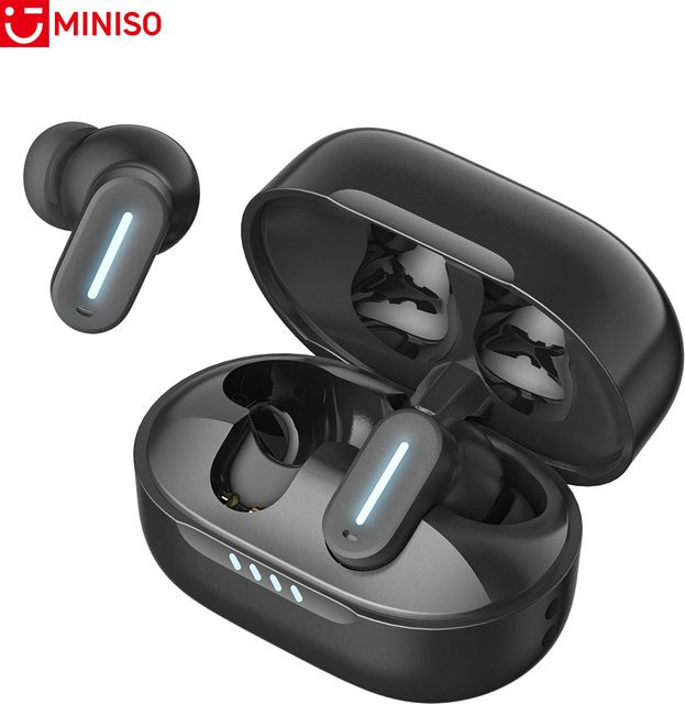 MINISO MS132 Kabellose Bluetooth-Kopfhörer in Schwarz mit 50 Stunden Wiedergabezeit und geringer Latenz - Bild 1