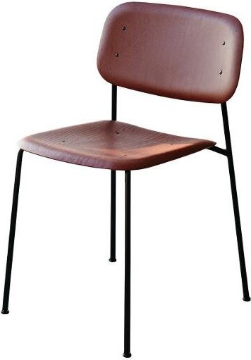 HAY Soft Edge 40 Stuhl in Rot mit Eichen-Sperrholz und Stahl in minimalistischem Design - Bild 1