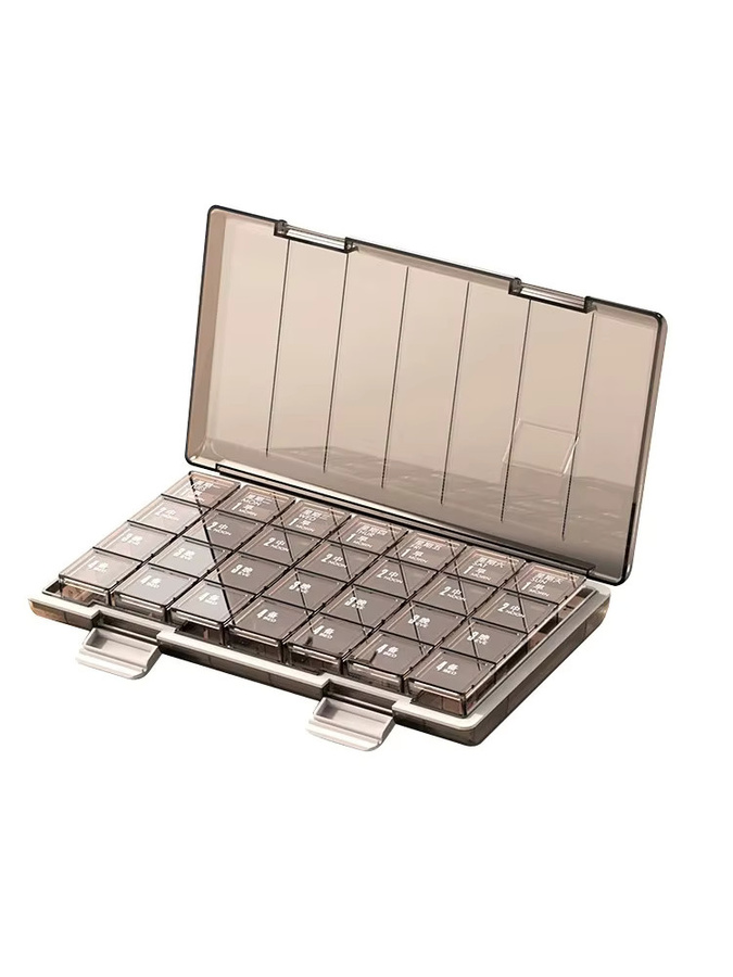 MARFLY Pillendose, 21/28 Grid, Braun, Unisex - Bild 2