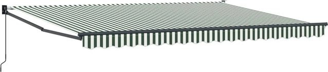 vidaXL Markise aus Polyester und Metall in Grün und Weiß, B/T/H: 450 x 300 x 165 cm - Bild 1