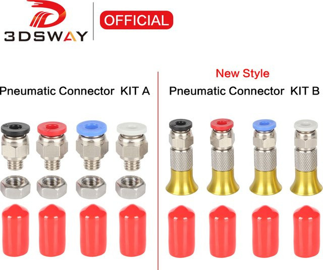 3DSWAY PTFE-Schlauch PC4-M6 mit pneumatischem Anschluss und Mutter für Filament-Trocknerboxen, Blau, 2,5 x 4 mm - Bild 1