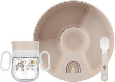 Mepal Mio 3-teiliges Babygeschirr-Set in Sunshine & Rainbow Multicolor - Bild 1
