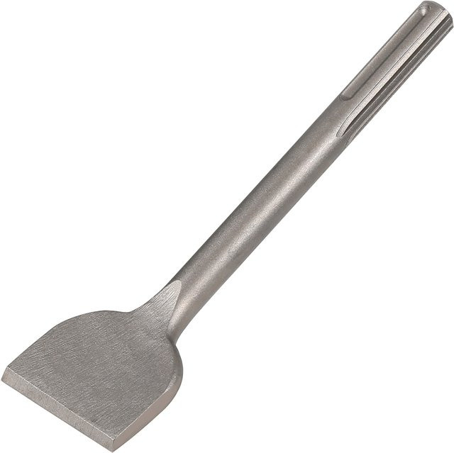 Versery SDS MAX Abziehmeißel in Silber, breiter gebogener Fliesenmeißel zum Entfernen von Wand- und Betonfliesen, Breite: 7,5 cm, Tiefe: 25,0 cm, Höhe: 7,5 cm - Bild 1