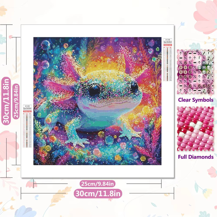 EverShine DIY 5D Diamant Malerei Axolotl Mosaik Salamander Vollbohrer Stickerei Cartoon Tier in Multicolour B/H/T: 20 x 20 x 20 cm - Bild 2