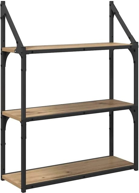 vidaXL Wandregal Artisan-Eiche in Braun aus Holzwerkstoff, B/T/H: 60 x 21 x 78,5 cm - Bild 1
