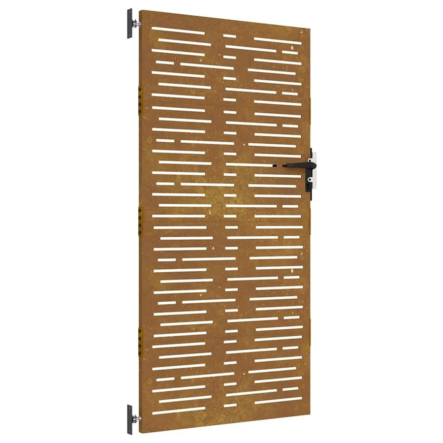 vidaXL Gartentor aus Cortenstahl in Braun mit quadratischem Design, B/H: 85 x 175 cm - Bild 2