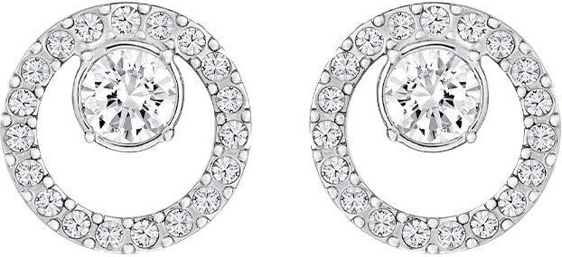 Swarovski Ohrringe, Rhodiniert, Weiß, Kristall, Edelstahl, Damen - Bild 1