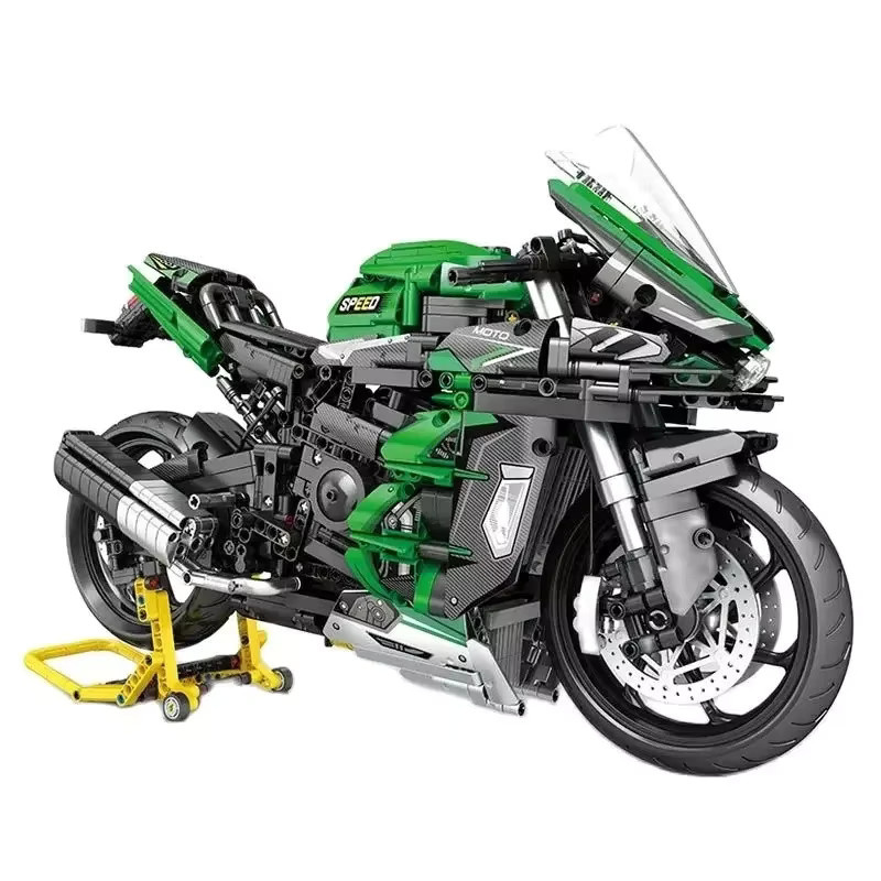 Reobrix City Racing Serie Technische Motorrad Lokomotive, Bausteine, 2088 Teile - Bild 3