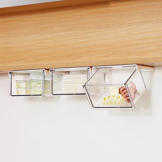 Enyawell Qtip-Halterspender aus Acryl, transparente ausziehbare Aufbewahrungsbox für Wattepads und Make-up-Organizer - Bild 1