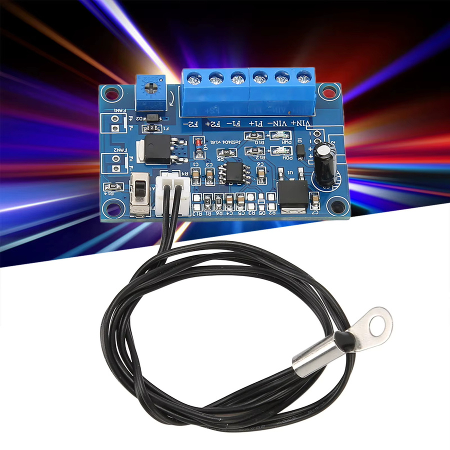 YOUTHINK PWM-Lüftergeschwindigkeitsregler für 12 V/24 V Lüfter in Blau mit 19,7 Zoll Kabel - Bild 3