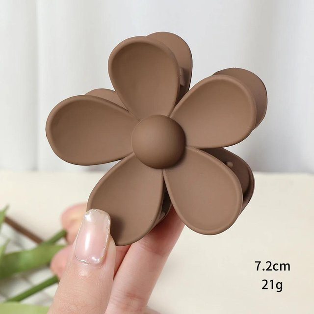 YULIN Haarklammer Blumen, kaffeebraun, Damen - Bild 1