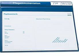BOI Patienten-Dokumentationsmappe System Line für ambulante Dienste, A4, Blau, 8 Klarsichttaschen, 4 Registerblätter, Füllhöhe: 19 mm - Bild 2