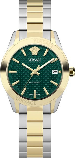 Versace Armbanduhr Automatik, Edelstahl, Grün, 35 mm, Damen - Bild 1