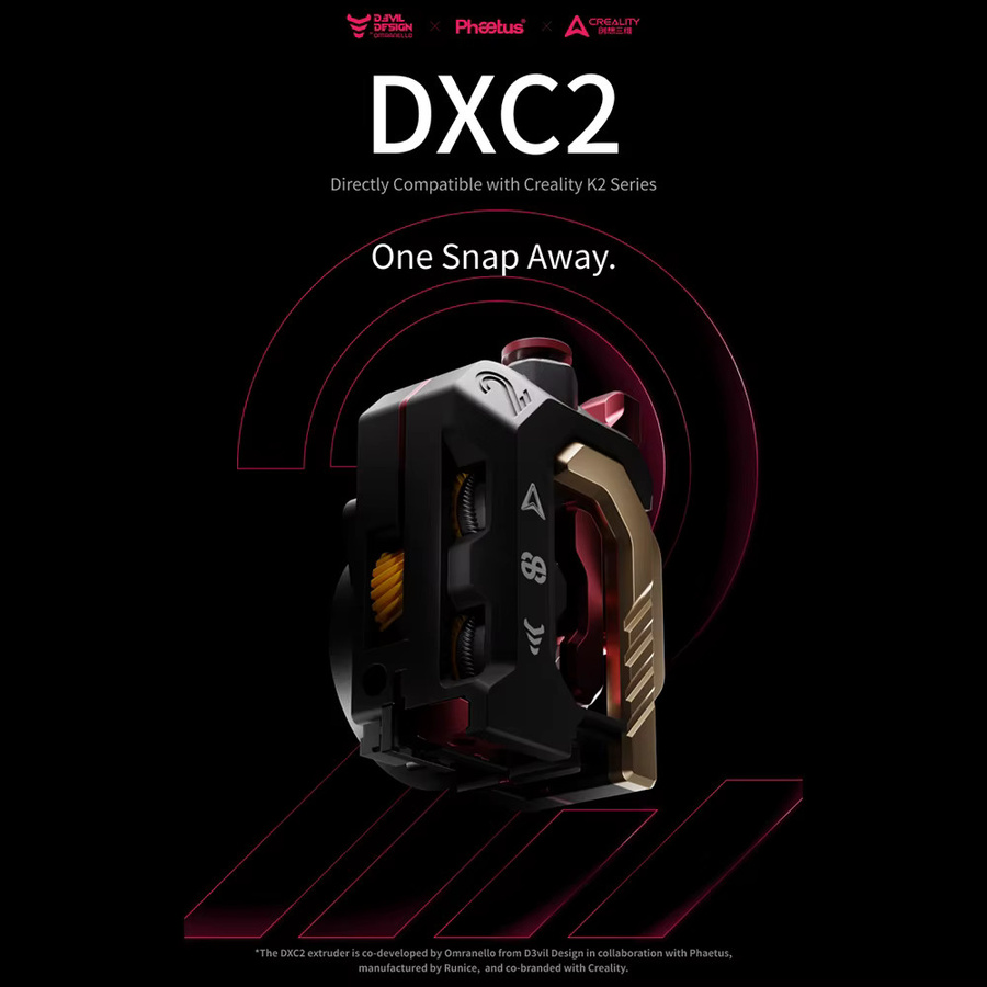 Creality DXC2 Extruder One Snap Away D3vil Fang Cutter System mit Druckteil für Creality K2 3D-Drucker - Bild 2