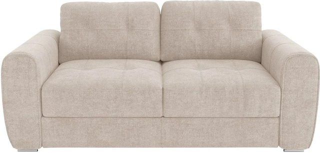 Schlafsofa Bolipo Vente-unique in Beige mit Auszugschublade, modern und gepolstert, Breite: 200 cm - Bild 1