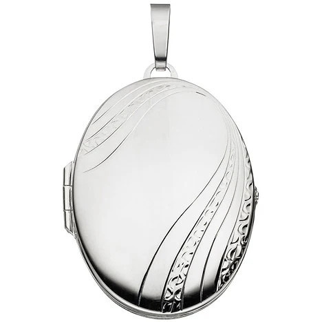 Colfem Anhänger Medaillon oval, 925 Silber, Unisex - Bild 1