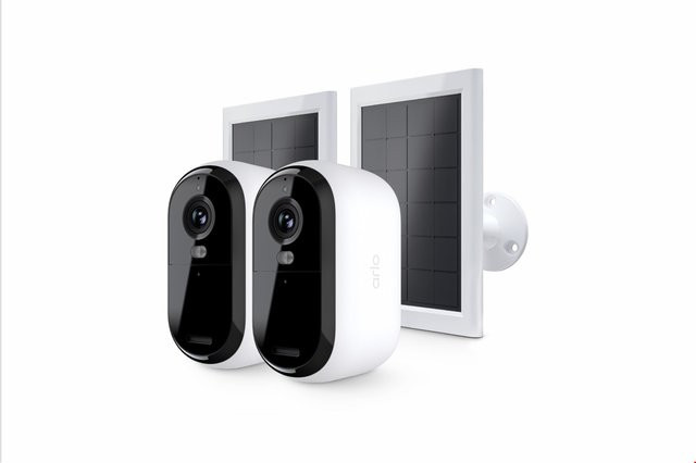 Arlo Essential 3 2K Sicherheitskamera Set mit 2 Überwachungskameras und 2 Solar Panels in Weiß - Bild 2