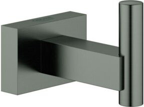 Grohe Bademantelhaken Essentials Cube in Graphit mit verdeckter Befestigung - Bild 1