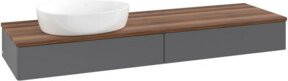 V&B Waschtischunterschrank Antao ohne Frontstruktur in Anthrazit lackiert, B/T: 160 x 50 cm - Bild 1