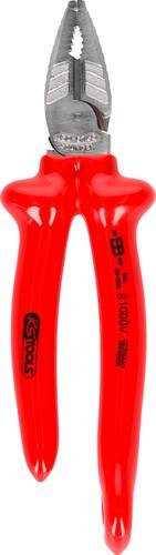 KS Tools 1000V Kraft-Kombinationszange mit Sicherungsöse in Rot, Länge: 205 mm - Bild 1