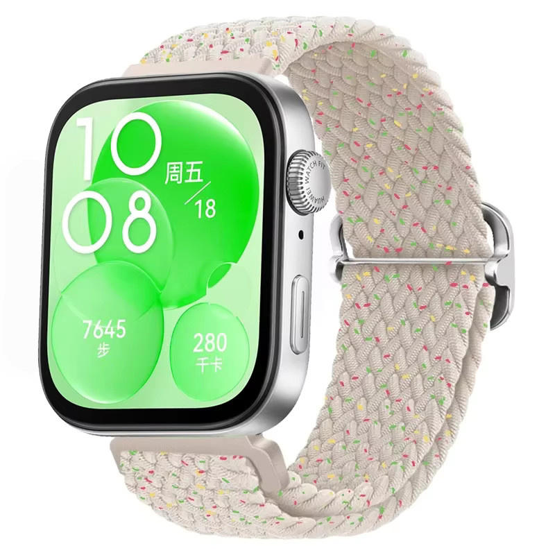 Huawei Uhrenarmband Nylon, elastisch geflochten, Bunt, Unisex - Bild 3