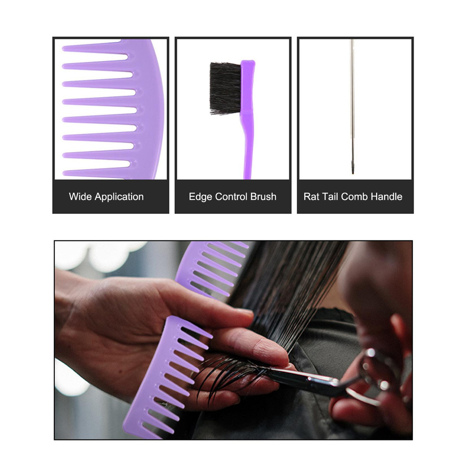 3-teiliges Haarkamm-Set, violett - Bild 2