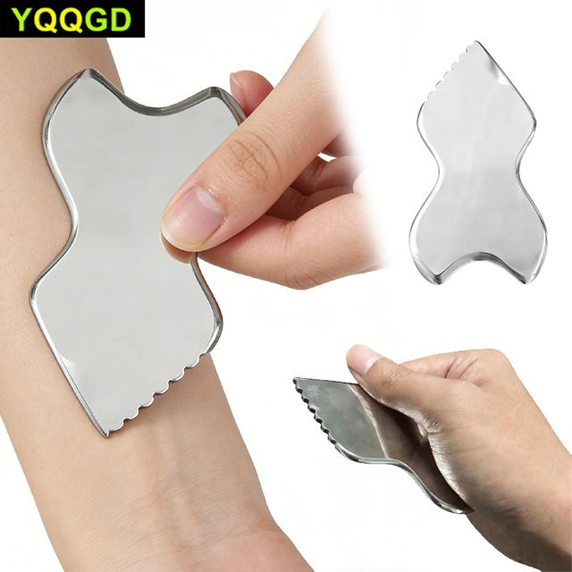 YQQGD Gua Sha Gesichtsmassagegerät aus Edelstahl, Unisex - Bild 1