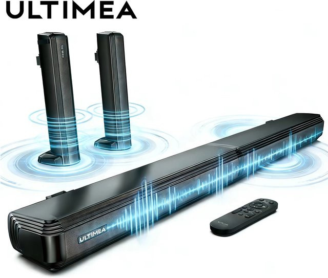 ULTIMEA Apollo S40 2,2-Kanal-Soundbar in Schwarz mit 100 W Leistung, Bluetooth 5.3 und einstellbarem Bass - Bild 1