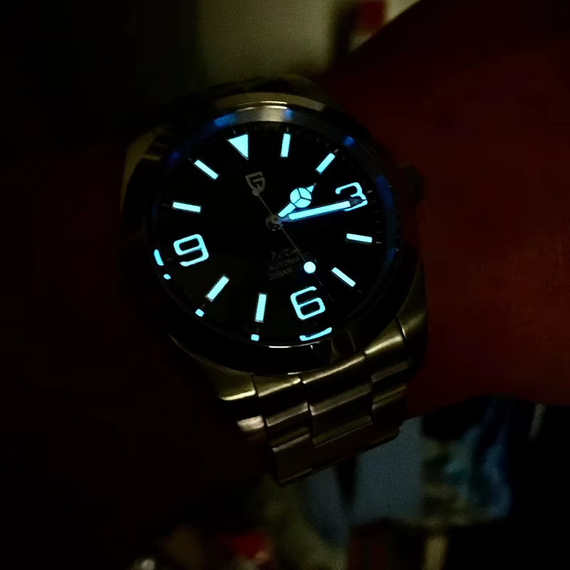 PAGANI DESIGN Automatik-Armbanduhr, Edelstahl, Saphirglas, Schwarz, Herren - Bild 4