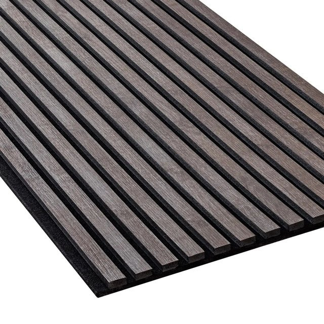 NOEL & MARQUET NMC SELITSTYLE 3D Akustikpanel Lamellenwand Holzoptik Eiche dunkel Braun, Höhe: 240 cm, Breite: 56,5 cm, Tiefe: 1,9 cm - Bild 1