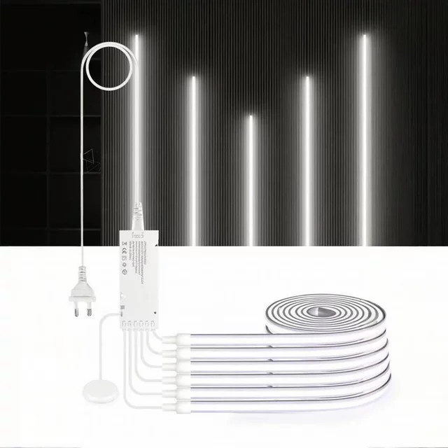 Guillermo COB LED Streifen Weiß, dimmbarer Neonlicht LED Streifen mit Touch-Schalter und Silikon Klebeband für Schrankbeleuchtung und Wandpaneele, 24V - Bild 1