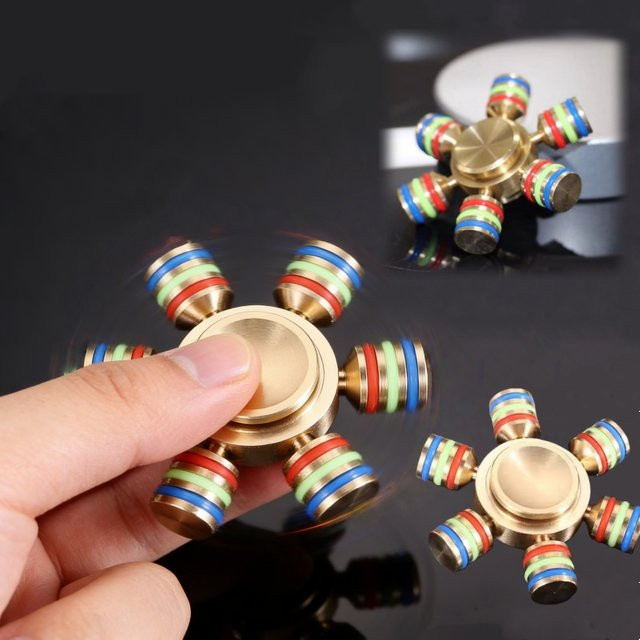 Meade Handspinner aus Metall, 6 Arme, Dekompressions-Zappelspielzeug - Bild 1