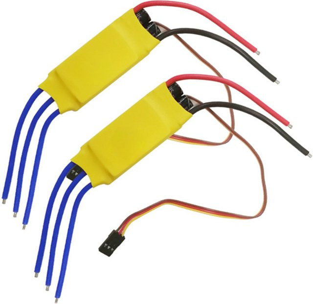 XXD HW30A 30A ESC Bürstenloser Motor Drehzahlregler mit BEC für RC Drohnen, Quadcopter und Boote in Gelb - Bild 1