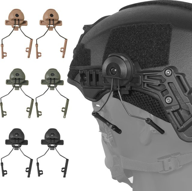 BOOIU Taktische Headset-Halterung für Wendy Helme mit ARC-Schienenadapter in Grün, kompatibel mit Comtac II Geräuschunterdrückenden Headsets - Bild 1