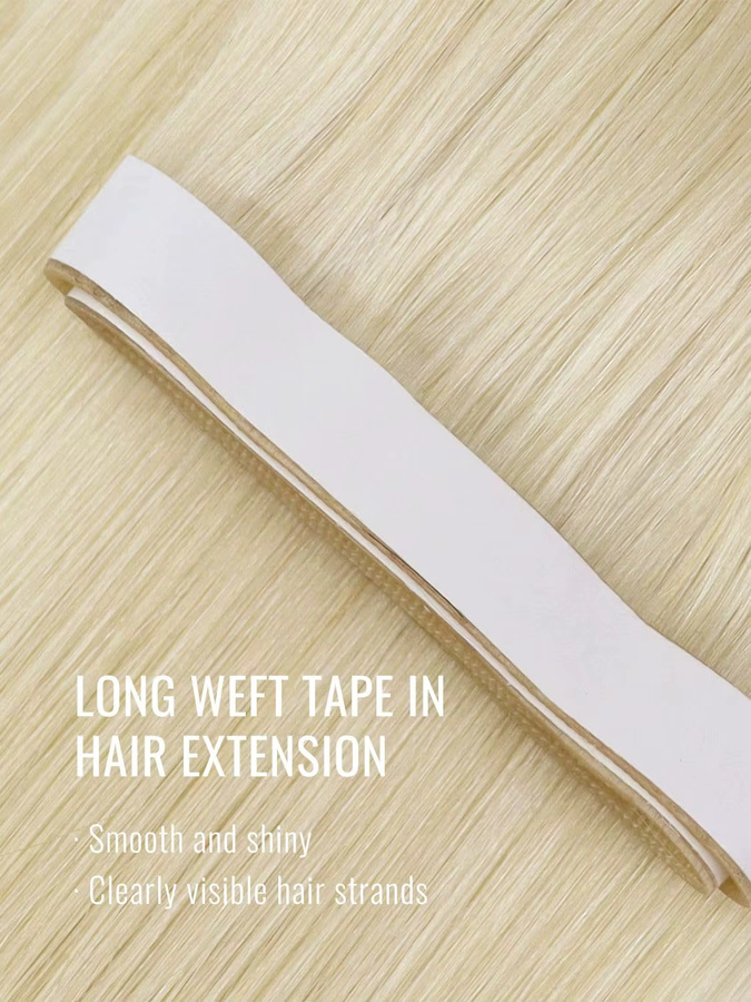 Moresoo Tape in Weft Hair Extensions Genius Weft, 50g, Echthaarverlängerungen - Bild 2