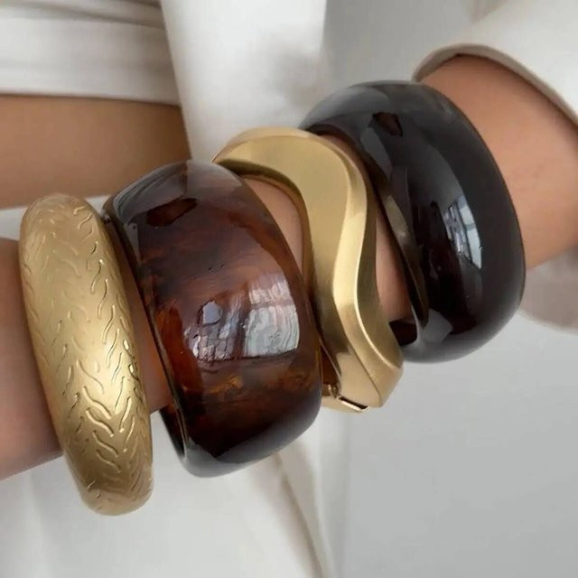 IngeSight.Z Armbänder, Harz, Metall, Vintage, Damen - Bild 1