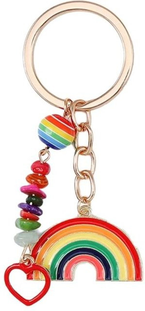 Schlüsselanhänger Regenbogen, Legierung, Unisex, Taurus, white - Bild 1